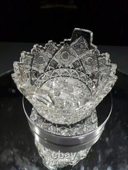 Ice Bucket Bowl American Brilliant period Cut Glass Crystal Clark Prima Donna