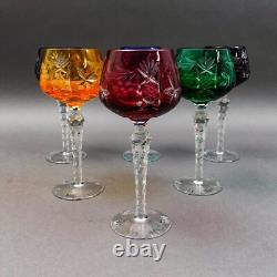 Imperlux Germany Cut to Clear Crystal 8 Wine Hock Glasses Goblets Set Of 6