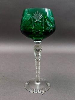 Imperlux Germany Cut to Clear Crystal 8 Wine Hock Glasses Goblets Set Of 6