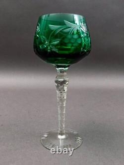Imperlux Germany Cut to Clear Crystal 8 Wine Hock Glasses Goblets Set Of 6