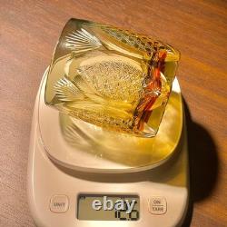 Japanese Crystal Whiskey Glass, Cut Crystal Pattern, Luxury Cocktail Astronom