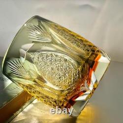 Japanese Crystal Whiskey Glass, Cut Crystal Pattern, Luxury Cocktail Astronom