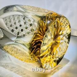 Japanese Crystal Whiskey Glass, Cut Crystal Pattern, Luxury Cocktail Astronom