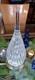 Josef Svarc Bohemia Glass Cut Crystal Obelisk Sculpture Faceted Droplet 14 in T