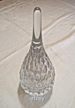 Josef Svarc Bohemia Glass Cut Crystal Obelisk Sculpture Faceted Droplet 14 in T