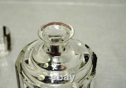 Karl Palda Art Deco Czech Bohemian Cut Crystal Glass Decanter Liquor set Tumbler