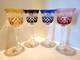 Klokotschnick Bohemian Cut To Clear Crystal Wine/water Glasses Goblets Set Of 4