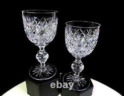 Kusak Brilliant Cut Crystal Cherry Diamond & Fan 2pc 6 1/4 Claret Wines 1975