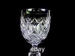 Kusak Brilliant Cut Crystal Cherry Diamond & Fan 2pc 6 1/4 Claret Wines 1975