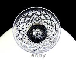 Kusak Brilliant Cut Crystal Cherry Diamond & Fan 2pc 6 1/4 Claret Wines 1975
