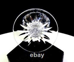 Kusak Brilliant Cut Crystal Cherry Diamond & Fan 2pc 6 1/4 Claret Wines 1975