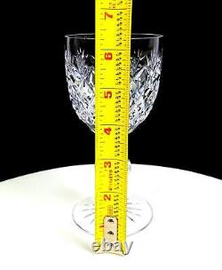 Kusak Brilliant Cut Crystal Cherry Diamond & Fan 2pc 6 1/4 Claret Wines 1975