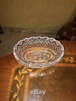 LARGE RARE 11. / Waterford MASTER CUTTER CUT CRYSTAL OVAL BOWL EXCELLENT
