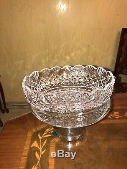 LARGE RARE 11. / Waterford MASTER CUTTER CUT CRYSTAL OVAL BOWL EXCELLENT
