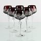 LAUSITZER quality cut crystal glass RÖMER drinking glass SET of 6 stemware red