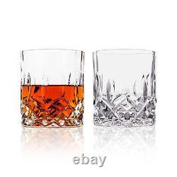 LEMONSODA Crystal Cut Old Fashioned Whiskey Glasses 10oz 2/4/6ct