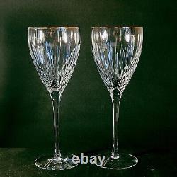 LENOX GRANDURE WATER GLASSES, 8 5/8, 8 oz, Cut Lead Crystal, 22K Trim, 2PCS