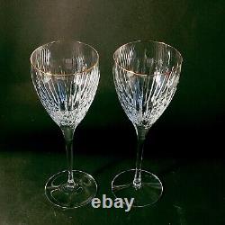 LENOX GRANDURE WATER GLASSES, 8 5/8, 8 oz, Cut Lead Crystal, 22K Trim, 2PCS