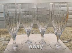 LOT of FOUR (4) Mikasa ARCTIC LIGHTS Crystal 8.5 Iced Tea Glasses Vertical Cuts