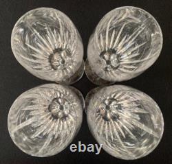 LOT of FOUR (4) Mikasa ARCTIC LIGHTS Crystal 8.5 Iced Tea Glasses Vertical Cuts