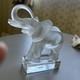 Lalique France Cut Crystal Glass Elephant On Base Sculpture