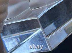 Lalique France Cut Crystal Glass Elephant On Base Sculpture