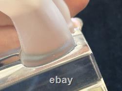 Lalique France Cut Crystal Glass Elephant On Base Sculpture