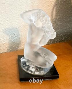 Lalique France Floreal Lady Figurine Frosted cut Crystal Glass French Signed