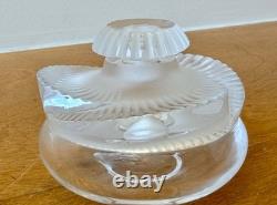 Lalique France Paris Art Cut Crystal Glass Sculpture Baptiste Perfume Bottle Vtg