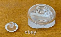 Lalique France Paris Art Cut Crystal Glass Sculpture Baptiste Perfume Bottle Vtg