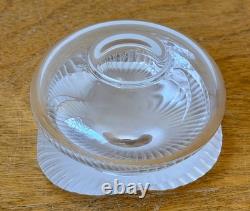 Lalique France Paris Art Cut Crystal Glass Sculpture Baptiste Perfume Bottle Vtg