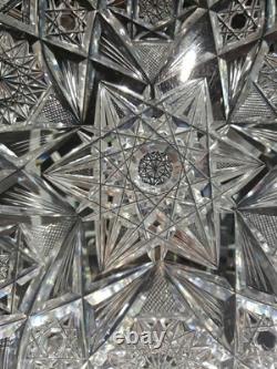 Large 10 low BOWL American brilliant period cut glass crystal Libbey Marilyn