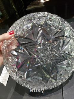 Large 10 low BOWL American brilliant period cut glass crystal Libbey Marilyn