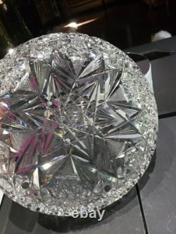 Large 10 low BOWL American brilliant period cut glass crystal Libbey Marilyn