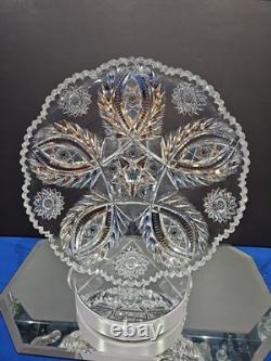 Large 12 tray platter American Brilliant Period Cut Glass Crystal Anne / Laurel