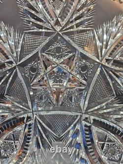 Large 12 tray platter American Brilliant Period Cut Glass Crystal Anne / Laurel