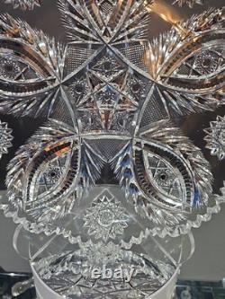 Large 12 tray platter American Brilliant Period Cut Glass Crystal Anne / Laurel