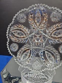 Large 12 tray platter American Brilliant Period Cut Glass Crystal Anne / Laurel