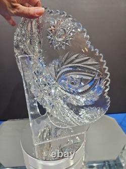 Large 12 tray platter American Brilliant Period Cut Glass Crystal Anne / Laurel