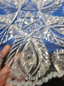 Large 12 tray platter American Brilliant Period Cut Glass Crystal Anne / Laurel