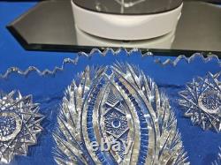 Large 12 tray platter American Brilliant Period Cut Glass Crystal Anne / Laurel
