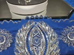 Large 12 tray platter American Brilliant Period Cut Glass Crystal Anne / Laurel
