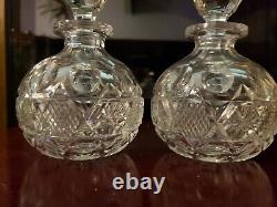 Large 6-1/2 Cologne Bottles Perfume American brilliant Period Cut glass Crystal