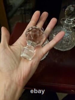 Large 6-1/2 Cologne Bottles Perfume American brilliant Period Cut glass Crystal