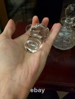 Large 6-1/2 Cologne Bottles Perfume American brilliant Period Cut glass Crystal