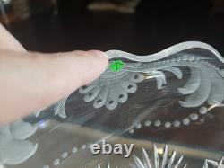 Large 9 Bowl American Brilliant Period Cut Glass Crystal Sinclaire engraved Cut