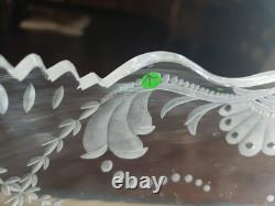 Large 9 Bowl American Brilliant Period Cut Glass Crystal Sinclaire engraved Cut