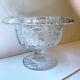 Large Antique Intaglio Glass Grape Cut Crystal Compote ABP Tuthill