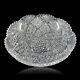 Large Cut Crystal Centerpiece Bowl American Brilliant Style Buttons Stars B100