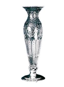 Large Hawkes Cut Crystal Vase WithSterling Base Tall 19 1/4 Perfect. C1930